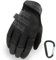 Mechanix WEAR Tactical Vent 2017 Einsatz-Handschuh, extrem atmungsaktiv, touchscreenfähig & abriebfest + Gear-Karabiner, in Schwarz & Coyote/Größe S, M, L, XL (S, Schwarz)