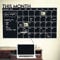 DIY Monatsplan Kalender Kreidetafel Abnehmbare Wandsticker Zeichnen Schwarze Tafel Lernen Wandaufkleber Monatsplaner Blanko Wiederverwendbare Bürobedarf (Schwarz)