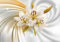 wandmotiv24 Photo murale Fleurs de lis jaune S 200 x 140cm - 4 pièces photo, papier peint non tissé Fleurs, jaune, or M1260
