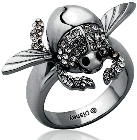 Goebel Aladdin Goldener Scarabäus Ring, Disney, Käfer Ring, Schmuck, Weißgold, 14 Karat, Größe 8, 12101641
