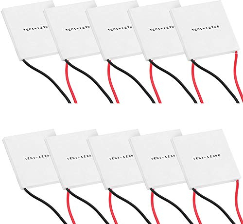 WiMas 10 Stück TEC1-12706 Peltierelement Thermoelectric Module, thermoelektrischer Kühler, Peltier Element für Kühlen Heizen, 12V 60W 5.8A