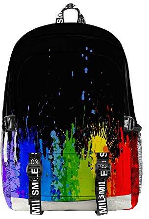 JLTPH Unisex 3D Rucksack LGBT Gay Pride Regenbogenflagge Love is Love Drucken Laptop Rucksäcke Daypack College Schulranzen Schultasche Reiserucksack