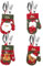 Lifreer 4 x Weihnachtsbesteck-Taschen für Weihnachten, Esstisch, Dekoration, Besteckhalter, Taschen, Weihnachtsgeschirr, Taschen für Zuhause, Restaurant, Esszimmer