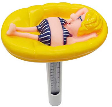 Schwimmende Pool Thermometer, Floating Pool Thermometer, Swimmingpool Thermometer, Cartoon Drifter Form Multifunktionale klassische praktische Wassertemperatur Messwerkzeug
