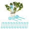 Relaxdays Globes d’arrosage en Plastique, Lot de 24, Distributeur Eau, Plantes, 2 semaines, 250 ML, Pot Fleurs, Bleu Clair