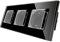 CNBINGO Tripler socket 16 Amp avec verre dur Noir, protection de l'enfance, matériau résistant au feu, version étanche, socket Schuko selon la norme de EU.