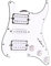 Geladener vorverdrahteter Weiß Geladener Pickguard 3ply 11-Loch HSH. Humbuckers Pickup Für Stratocaster Pickguard ​Vorverkabelt