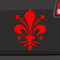 Stickerfreaks Florentiner Lilie Aufkleber - 6 Größen 21 Farben - Heraldik Wappen Florenz Italien - Rot