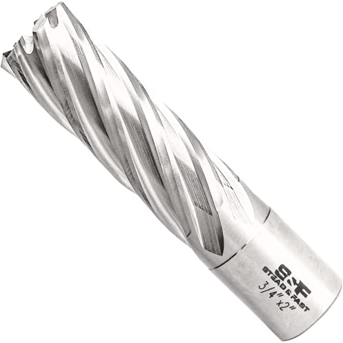 S&F STEAD & FAST - Ringschneider, 1,9 cm Durchmesser, 5,1 cm Schnitttiefe, Mag-Bohrer mit Pilotstift für magnetische Bohrpresse, 1 Stück