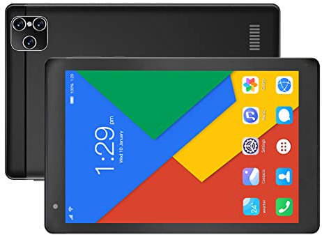 Bewinner Tablet de 8 Pulgadas para Android 110, Tableta WiFi Android con Batería de 4500mah, Pantalla IPS HD, 5G WiFi de Doble Banda 2GB+32GB, Mt6592 Octa Core, 3 Ranuras para Tarjetas(Negro)