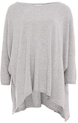 Zwillingsherz Kaschmir Poncho Cape Pullover mit Wolle für Damen Frauen - Hochwertiger Mantel Überwurf warm kuschelig weich - Perfekt für Frühjahr Herbst Winter - Tunika Umhang mit weichem Strick lang