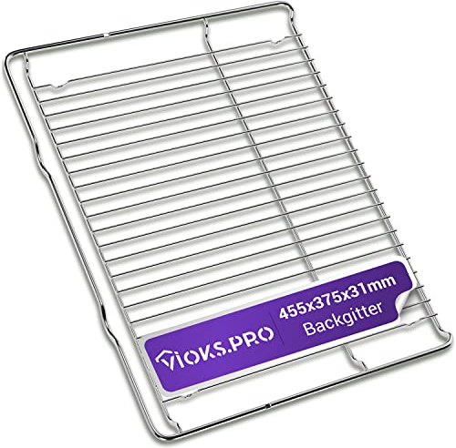 Viоks.pro Grillrost Edelstahl 455x375x31mm Ersatz für Backofen Gitterrost Bosch 00577170 - Ofenrost, Backofen Rost, Gitterrost für Backofen & Herd