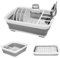 Kabalo Large White Collapsible Dish Drainer Folding Draining Rack Plates Cutlery Board