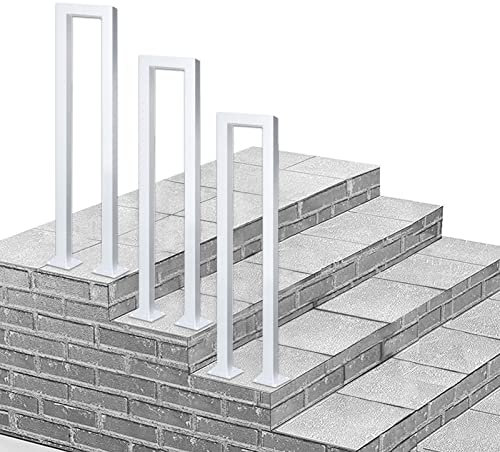 Gaommini Treppengeländer Handlauf Metall Weiß Treppengeländer Indoor Outdoor, Übergangshandlaufpfosten für Veranda, Garten, Terrassendielen, Handläufe für 1 Stufe (Size : 85cm)