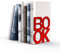 Buchstützen – Dekorative Buchstützen aus Metall für Bücherregal, Schreibtisch, Bücher, einzigartiges Aussehen, strapazierfähig, Rot
