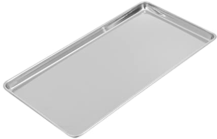 Abaodam Edelstahl Reisnudelteller Obstteller Metall Display Tablett Snack Servierplatte Badewanne Tabletts Für Wanne Zuhause Pizzaofen Edelstahl Tablett Kalte Nudelplatte Grillplatte Kind