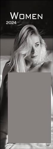 Women - Vertikalkalender - Kalender 2024 - Heye-Verlag - Wandkalender mit anspruchsvollen Fotos - 24,5 cm x 69 cm