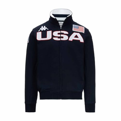 Kappa - Felpa, Uomo, Cotone, Sci, Modello: Eroi Jkt USA Us