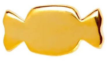 LULU COPENHAGEN GOLD PLATED 925 LULUE201 BONBON GOLD OHRRING, Taglia unica, Gelbgold, Kein Edelstein
