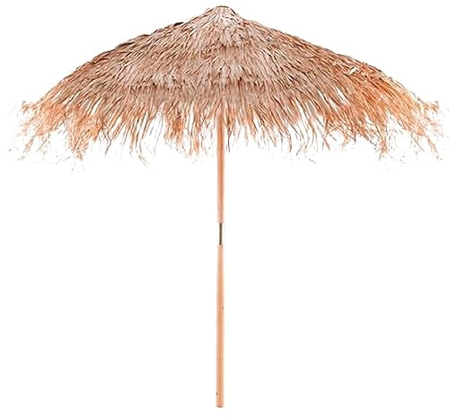 Decor Space Strandschirm aus Stroh für den Außenbereich, Höhe 240 cm, Stroh