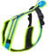 Safety Führ- und Zuggeschirr | Mantrailing | Canicross | Zughundesport | Alltagsgeschirr | Führgeschirr (Türkisblau-Neongrün, Mini II - 3-6 Kg)