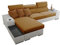 Ecksofa mit Schlaffunktion Sante 291x182 cm - Sofa mit Bettkasten - Schlafsofa L-Form - Eckcouch - für 3 Personen - Seite Links - Gelb/Weiß - Amor 4325 + EKJ 1 - Modern 26