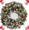 16 Inch Outdoor Light Up Christmas Wreath with 30 LED Lights for Front Door and Holiday Parties