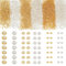 HOBBIESAY 4140 cuentas de cristal de 2-4 mm, oro y plata, pequeñas redondas, espaciadoras, checas, para pulseras y collares de bricolaje, agujero: 1-1,5 mm