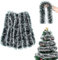 XULEGGNK Weihnachtsgirlande 10m, Weihnachtsbaum Lametta Girlande Grün, Girlande Weihnachten, Weihnachtsgirlande Treppe, Weihnachtsdeko Girlande Tannengrün, für Türen Kamine Treppengeländer