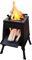 Estufa de Leña Estufa de Exterior Estufa de Leña Pequeño Equipo Portátil Cocina de Picnic Adecuada para Cocinar al Aire Libre, Picnic, Barbacoa, con Bolso, Guantes(30 * 17 * 30cm)