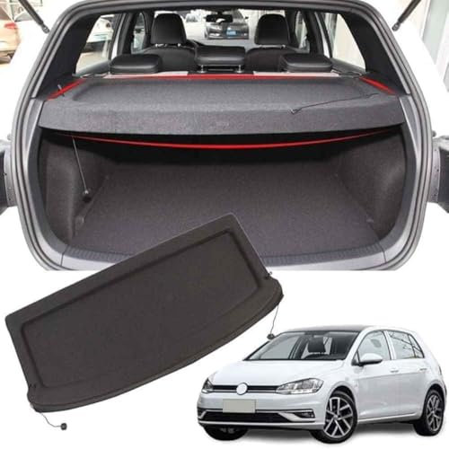 FWIW Frachtabdeckungen Angepasst für VW Golf 7 2015-2019, Auto Cargo Cover Laderaumabdeckung Ausziehbar Rollo