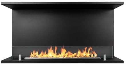 Divina Fire Camino a bioetanolo da Incasso Trifacciale biocamino a 3 Lati Aperti 90x45 Trevi 90