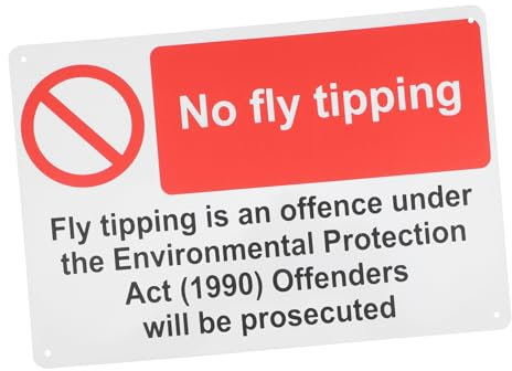 Sosoport Kein Dumping Zeichen Outdoor Warnung Zeichen 1pc Heavy Duty Ersatz