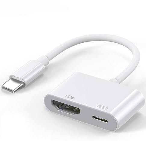 Apple MFi Certified USB-C to HDMI Adapter for iPhone 16 15 to TV, 4K@60Hz Type-C to HDMI Dongle with 100W Fast Charging Port for MacBook Pro/Air, iPad Pro, iMac, Galaxy S25/S24 and More