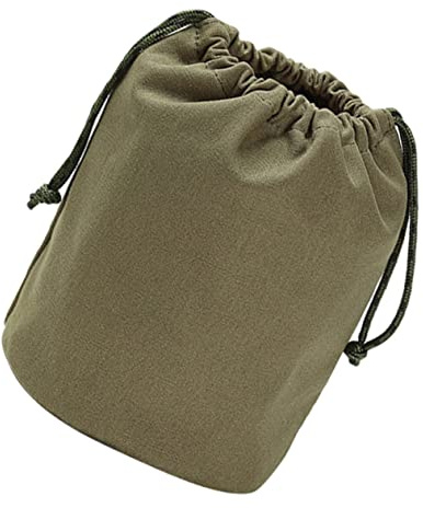 TOYANDONA Sac de rangement en toile de grande capacité avec cordon de serrage pour activités de plein air - Sac de transport portable pour couverts pour pique-nique et voyage
