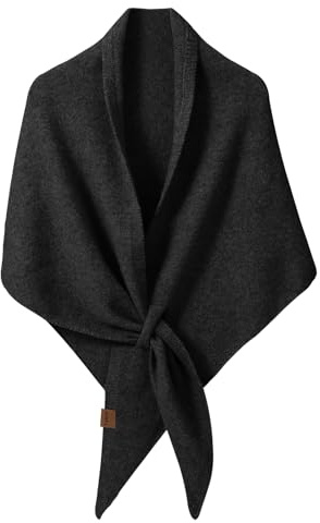 WOCHARM Women's Pashmina Shawl Wraps, Soft Open Front Poncho Sweater, Knitted Shawls Wool Cashmere Shoulder Top Sweater Shawls Triangle Scarf