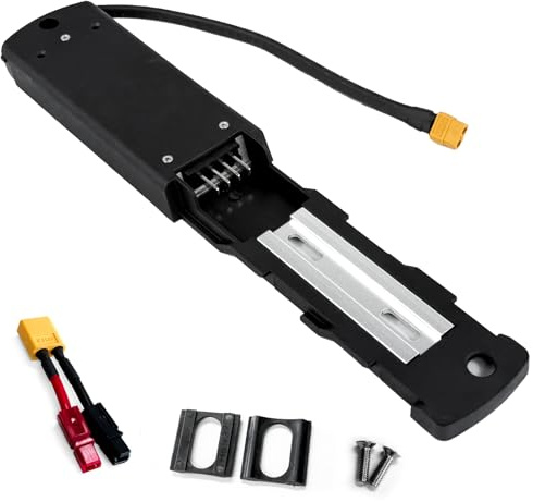 E-Bike Battery Bottom Base Holder for Hailong Electric Bike Battery Bike Battery Mounting Plate Batter Mounting Plate Bracket Battery with Connector Base (HL03-4PIN)