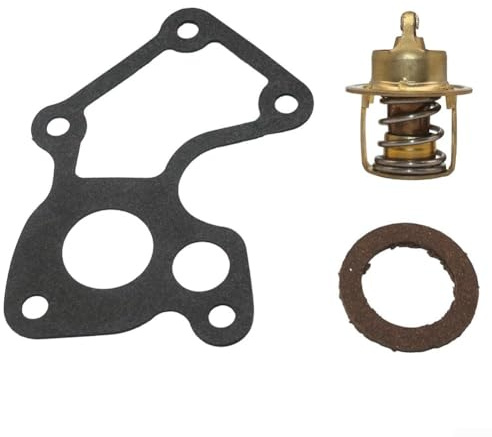Lastdaytime Kit de thermostat 143° pour Johnson Evinrude 60 65 70 75 pour moteurs HP 3 cylindres - Pièce de rechange pour carton de cuivre - Avec joint d'étanchéité pour thermostat