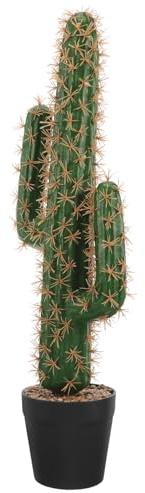 Healeved Cactus Artificiales Decorativos Maceta, Planta Suculenta Falsa Grande, Textura Realista, Color Verde Natural, Adorno para Hogar y Oficina, Decoración de Plantas Artificiales