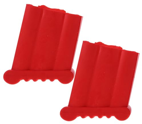 Healeved 2pcs Ladder Mitts Rubber Foot Pad for Stepladder with Noise Reduction and Skid-Proof Features, Ladder Safety Cover Suitable for Indoors and Gardens, Sturdy Red Stepladder Feet