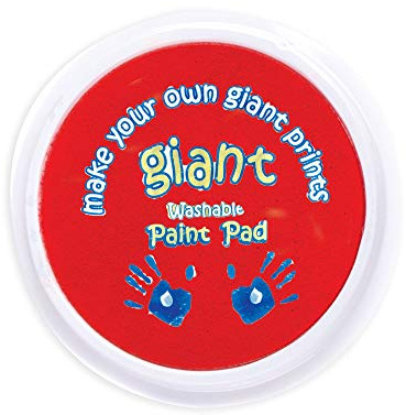 Baker Ross Red Giant Paint Pad For Kids Finger Painting for Arts and Crafts Projects (Pack of 1)