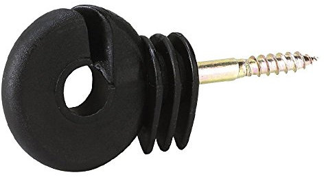 Weidezaun ISOLATOR für Band bis 12 mm, Seil / Litze bis ø 4 mm (Stütze mit Holzgewinde) 25 Stück