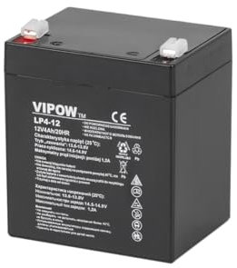 VIPOW 12V 4Ah Gel Batterie AGM à décharge profonde étanche sans fixation
