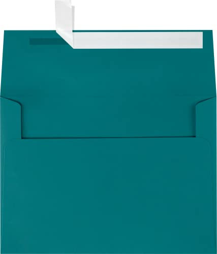 LUXPaper Briefumschläge, A7, zum Abziehen und Drücken, 14 x 19 cm, Blaugrün, 36,3 kg Text | 50 Stück