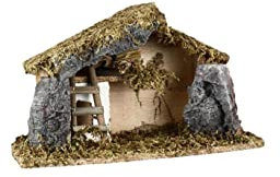 Eminza Feeric Lights & Christmas - Leeres weihnachtskrippe-kleines Modell - Schaum und Steine