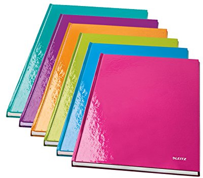 Leitz Wow – fest gebundenes Notizbuch, A5, kleine Kästchen, 80 Seiten A5 Assortis effet métallisé