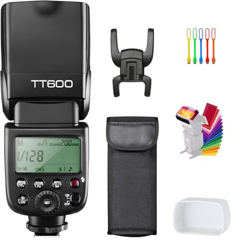 Godox TT600 2.4G Wireless Camera Flash Speedlite with Diffuser, Master/Slave GN60 Manual Flash, HSS When paired Off Camera with Godox X Trigger System for Canon Nikon Pentax