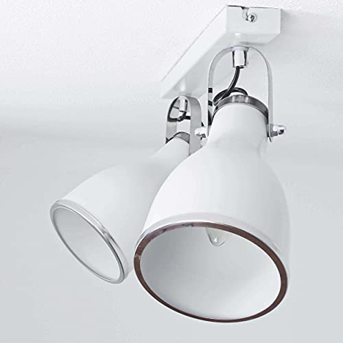 Licht-Erlebnisse Deckenleuchte Vintage Design Grau Metall 2x E27 Spot Strahler Deckenlampe Wohnzimmer Jugendzimmer