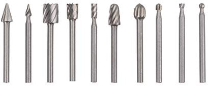 sourcing map 10Stk.Drehen Feile Bohren Set 1/8 ”Schaftfräser Schleifwerkzeug Holz Metall