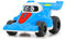 JAMARA 460545 - My Little Racer - Hupe, Motorgeräusch, Musik, Bblinkende Lichter, Rückzugmotor, blau